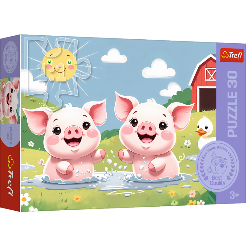 PUZZLE 30 TREFL WESOŁE ŻYCIE NA WSI RODZINA TREFLIKÓW
