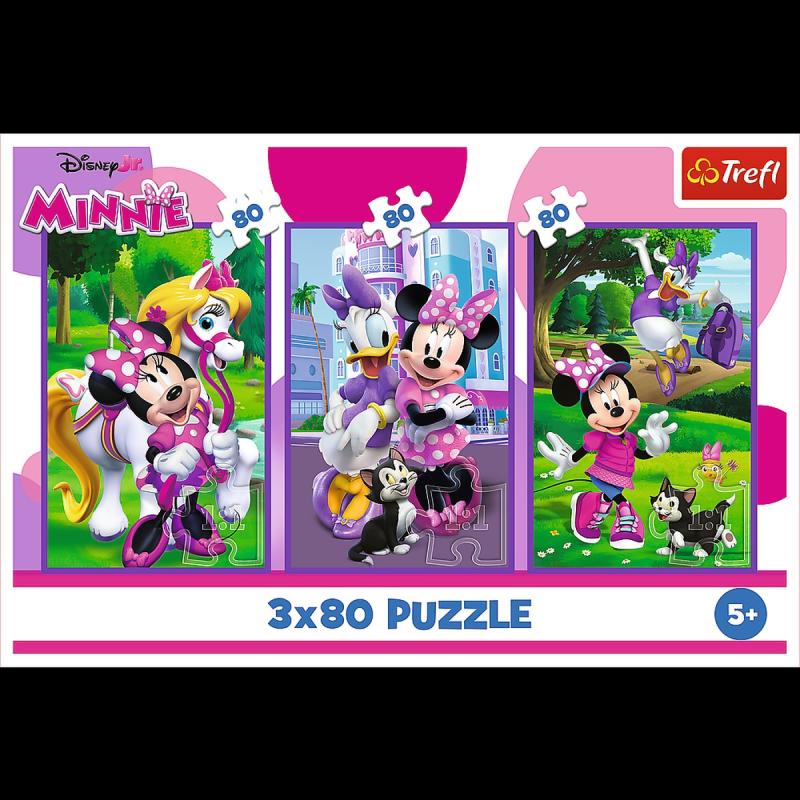 PUZZLE 3X80 TREFL MINNIE I PRZYJACIELE