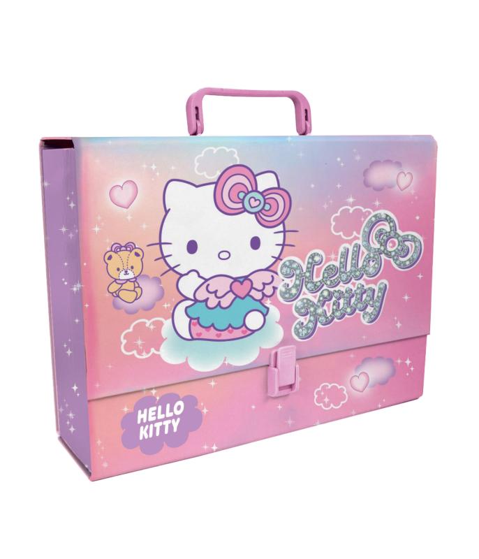 TECZKA PRZESTRZENNA TEKTUROWA A4 Z RĄCZKĄ / 9 cm - WZÓR 3 HELLO KITTY