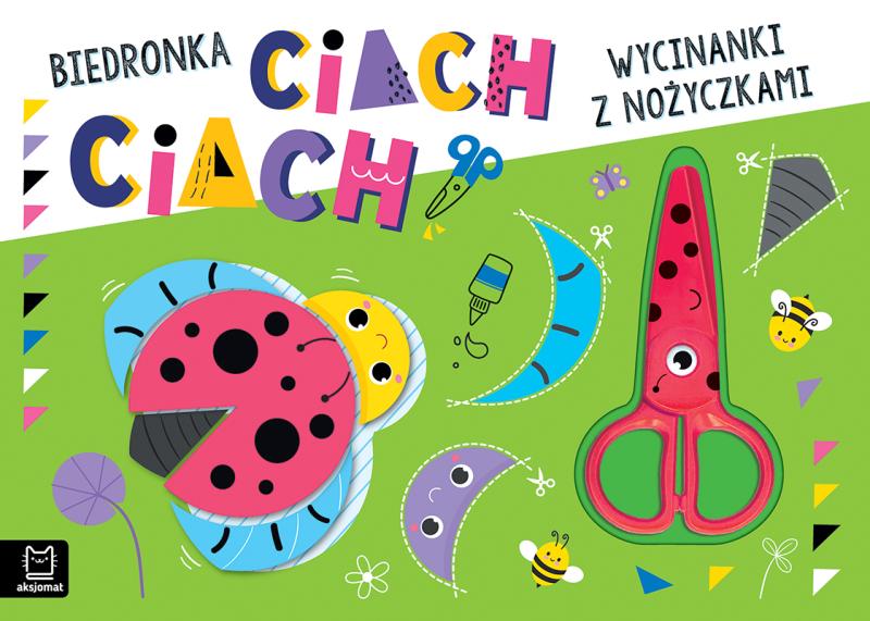 KSIĄŻECZKA WYCINANKI Z NOŻYCZKAMI.BIEDRONKA CIACH CIACH
