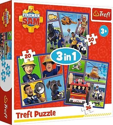 PUZZLE 3W1 TREFL DZIEŃ STRAŻAKA SAMA