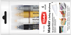 MARKER AKRYLOWY TOMA MIX 2B /KPL4/ BIA.ZŁ.SR.BIA