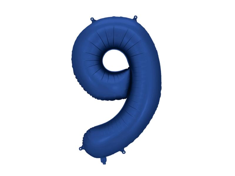 BALON FOLIOWY CYFRA 9 GRANAT 86CM
