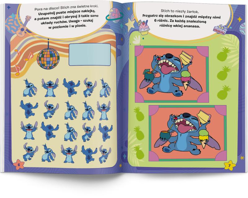KSIĄŻECZKA STITCH. 100 BROKATOWYCH NAKLEJEK