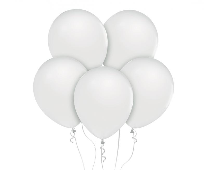 BALONY BEAUTY&CHARM METALIKI BIAŁE 12' A'10