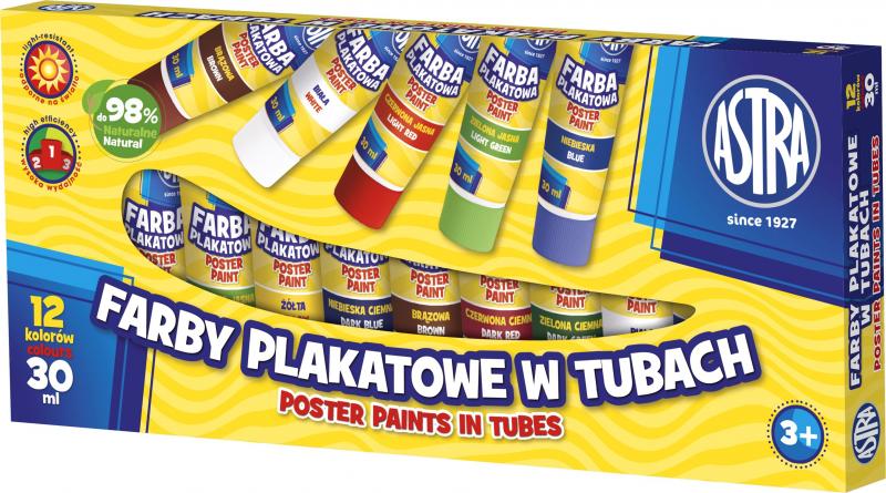 FARBY PLAKATOWE 12/30ML ASTRA TUBA