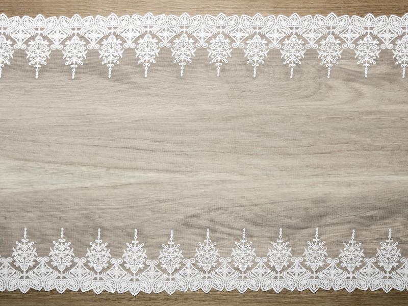KORONKA ZŁAMANA BIEL 0,45X9M