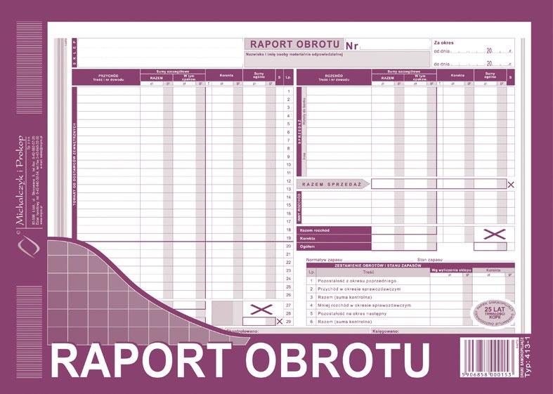 DRUK M RO RAPORT OBROTU