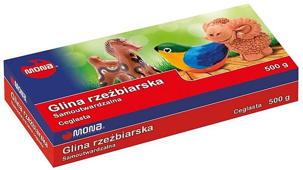 GLINA RZEŹBIARSKA SAMOUTWARDZALNA 0,5KG MONA CEGLASTA