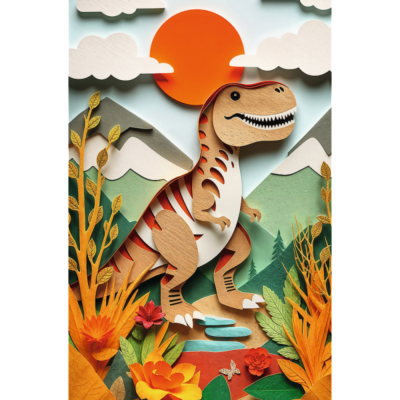 PUZZLE 160 TREFL PAPER ART: DINOZAUR