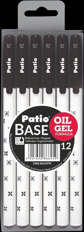 DŁUGOPIS PATIO BASE OIL GEL CZARNY /12/