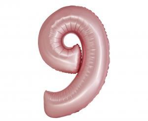 BALON FOLIOWY SMART CYFRA 9 J.RÓŻOWA MAT 76CM